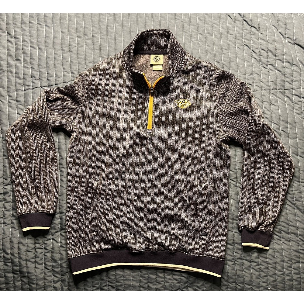 NHL Nashville Predators Pullover Jacket Women's Size Medium 8/10 Gray 1/3 Zip